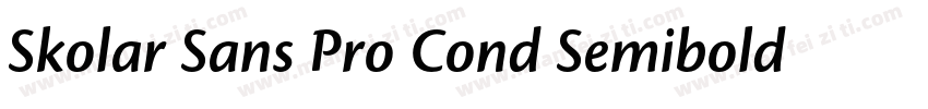 Skolar Sans Pro Cond Semibold Itali字体转换